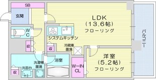 札幌駅 徒歩2分 35階の物件間取画像